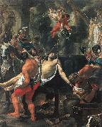 LE BRUN, Charles Martyrdom of St John the Evangelist at Porta Latina g Spain oil painting artist